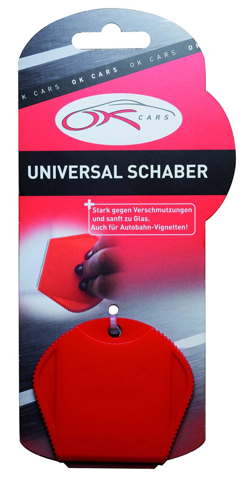 OK Cars AZPMK760 Universal-Schaber, Glasschaber, Günstig, Rot von OK Cars