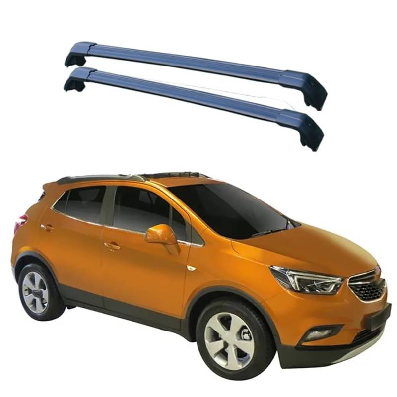 Dachträger für Opel Mokka X 5door SUV 2016 2017 2018 2019-2022, Dachgepäckträger aus Alu Dachgepäckablage Querstange, Auto Relingträger für Fahrradträger, Dachboxen, Skihalter, Tragkraft 75 kg von OKAYOK