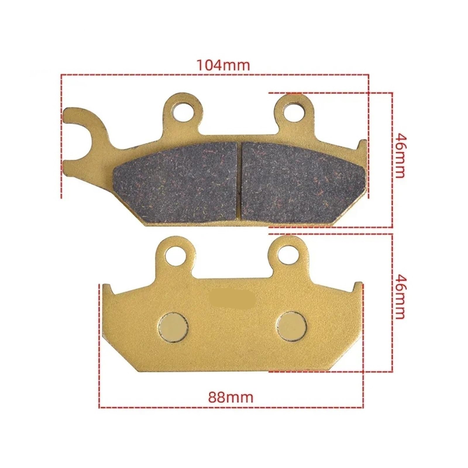 1000 ccm vorne linke Bremsbeläge Disc-Tabletten for 1000 R EFI 2018 Commander 1000 Max XT DPS 2014-2017 von OKEOLWTJ