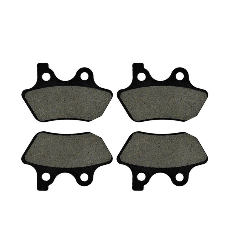 Motorrad vorne + hintere Bremsbeläge for FXSTC Softail Custom 2007 Black Semimetal Disc Brems Pad Set von OKEOLWTJ