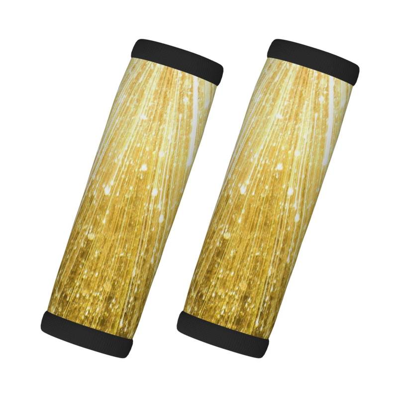 Goldene glitzernde Gepäckgriffbandage, weiches Neopren, abnehmbare Gepäckkennzeichnung für Gepäck von OKFSTY