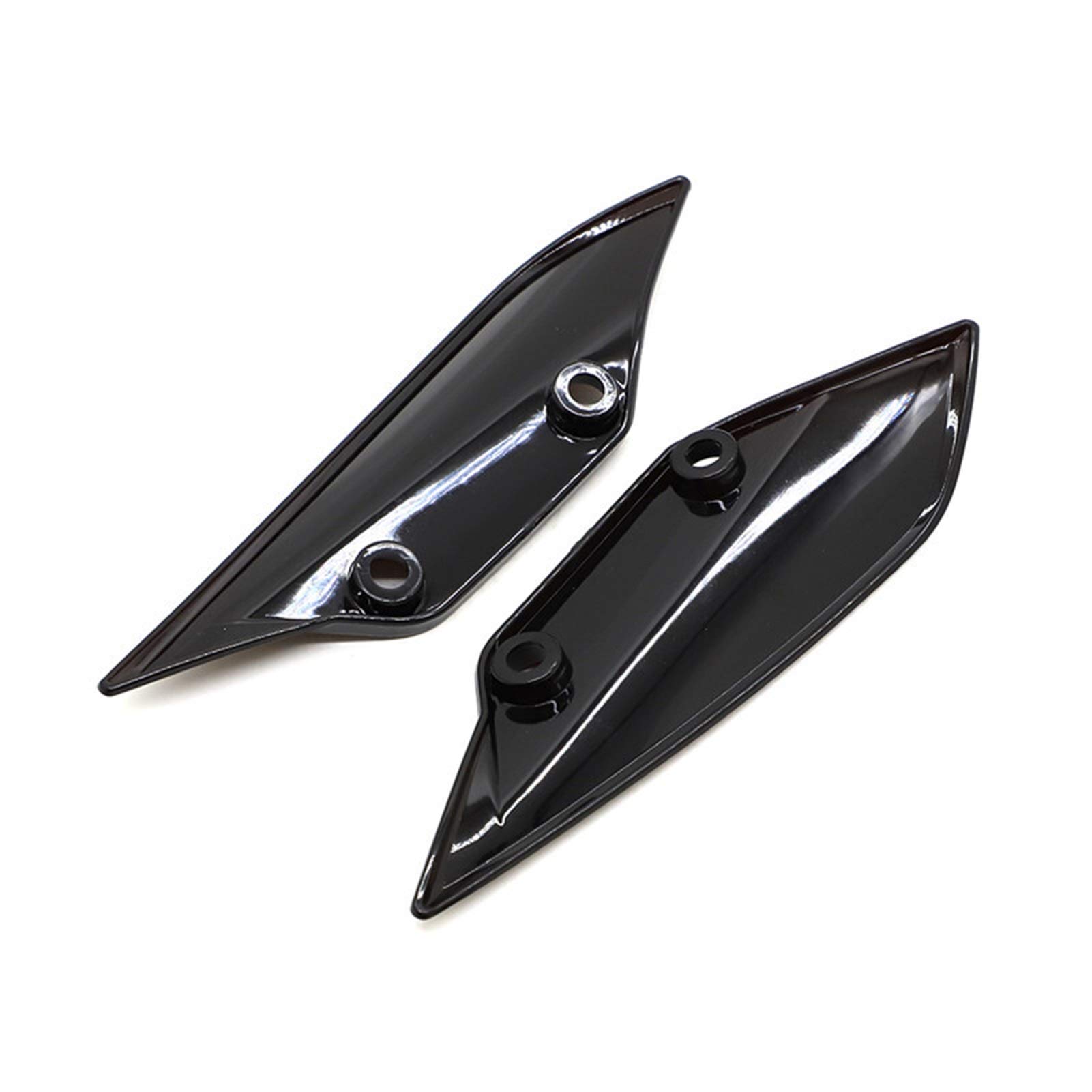 Motorradverkleidung Fit für S1000RR 09-14 Front Aerodynamische Winglets ABS-Kunststoff-Windschutzscheibe-Feiertagsflügel 2pcs Fit für S1000RR 2009 2010 2011 2012 Motorradzubehör(Black) von OKJSRPW