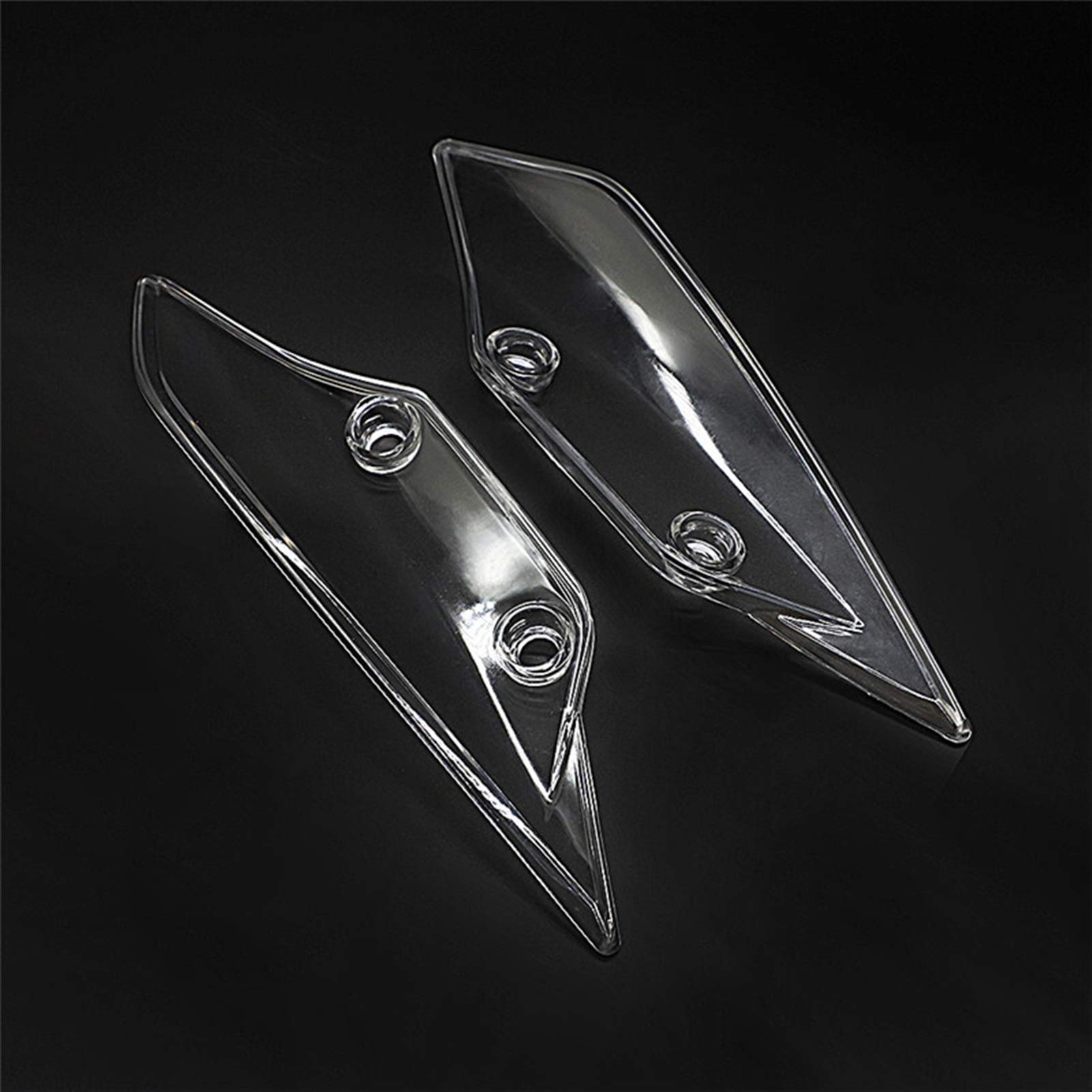 Motorradverkleidung Fit für S1000RR 09-14 Front Aerodynamische Winglets ABS-Kunststoff-Windschutzscheibe-Feiertagsflügel 2pcs Fit für S1000RR 2009 2010 2011 2012 Motorradzubehör(Clear) von OKJSRPW