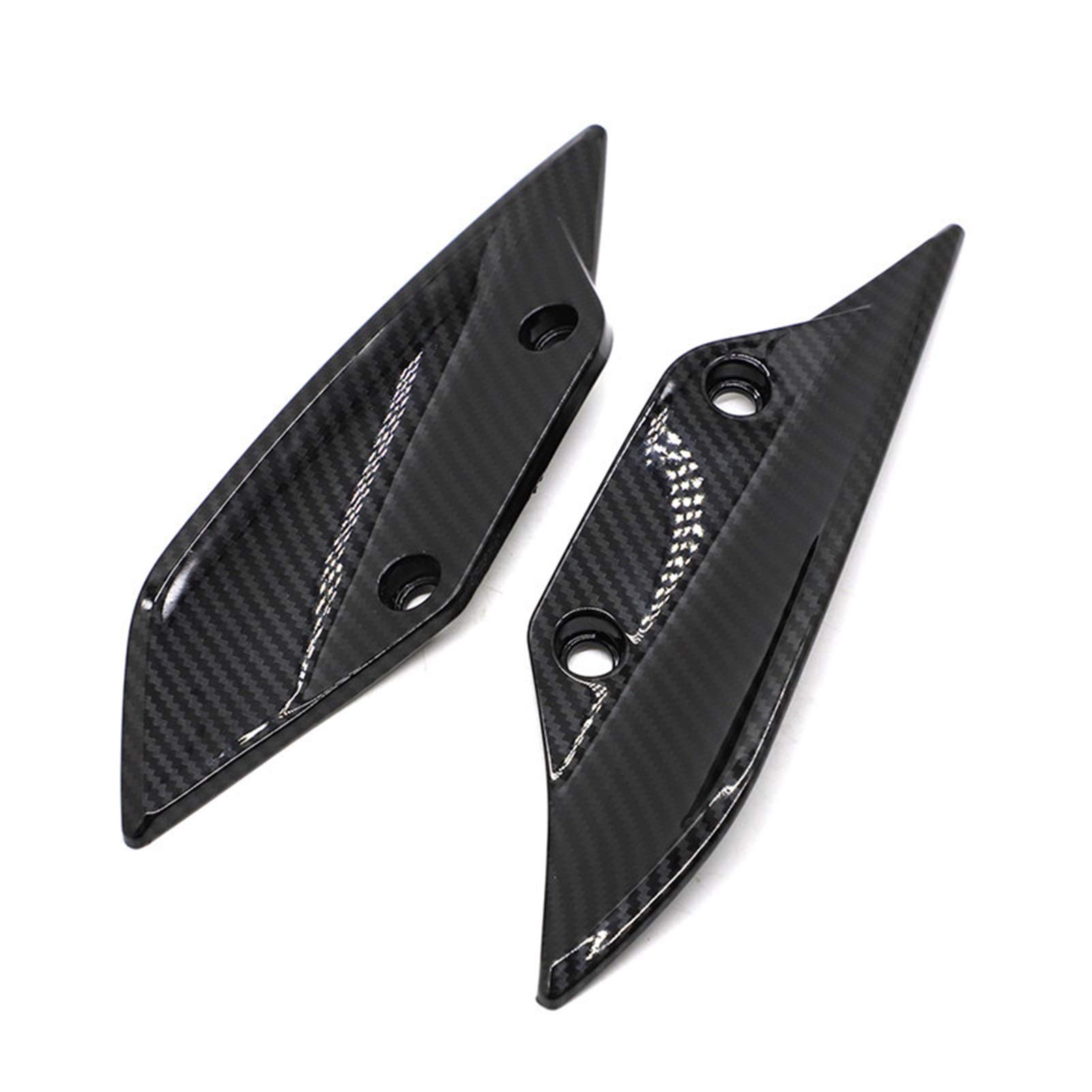 Motorradverkleidung Fit für S1000RR 09-14 Front Aerodynamische Winglets ABS-Kunststoff-Windschutzscheibe-Feiertagsflügel 2pcs Fit für S1000RR 2009 2010 2011 2012 Motorradzubehör(Imitation Carbon) von OKJSRPW