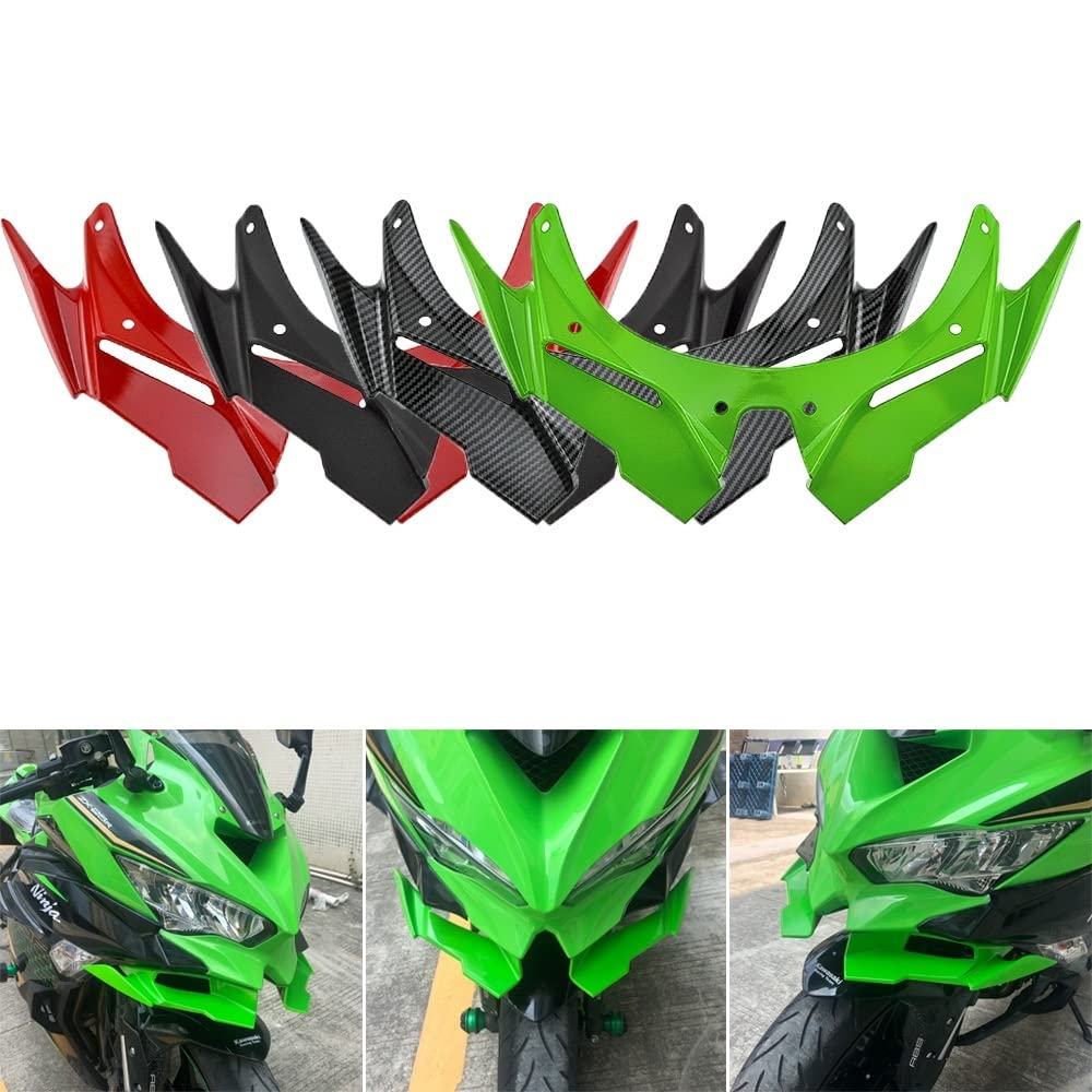 Motorradverkleidung Motorrad Abs Aerodynamische Winglets vorderer Verkleidungen niedrigerer Schutzschutzabdeckung for Kawasaki ZX-25R ZX25R ZX25 R 20-2021 Motorradzubehör(Carbon Fiber Color) von OKJSRPW