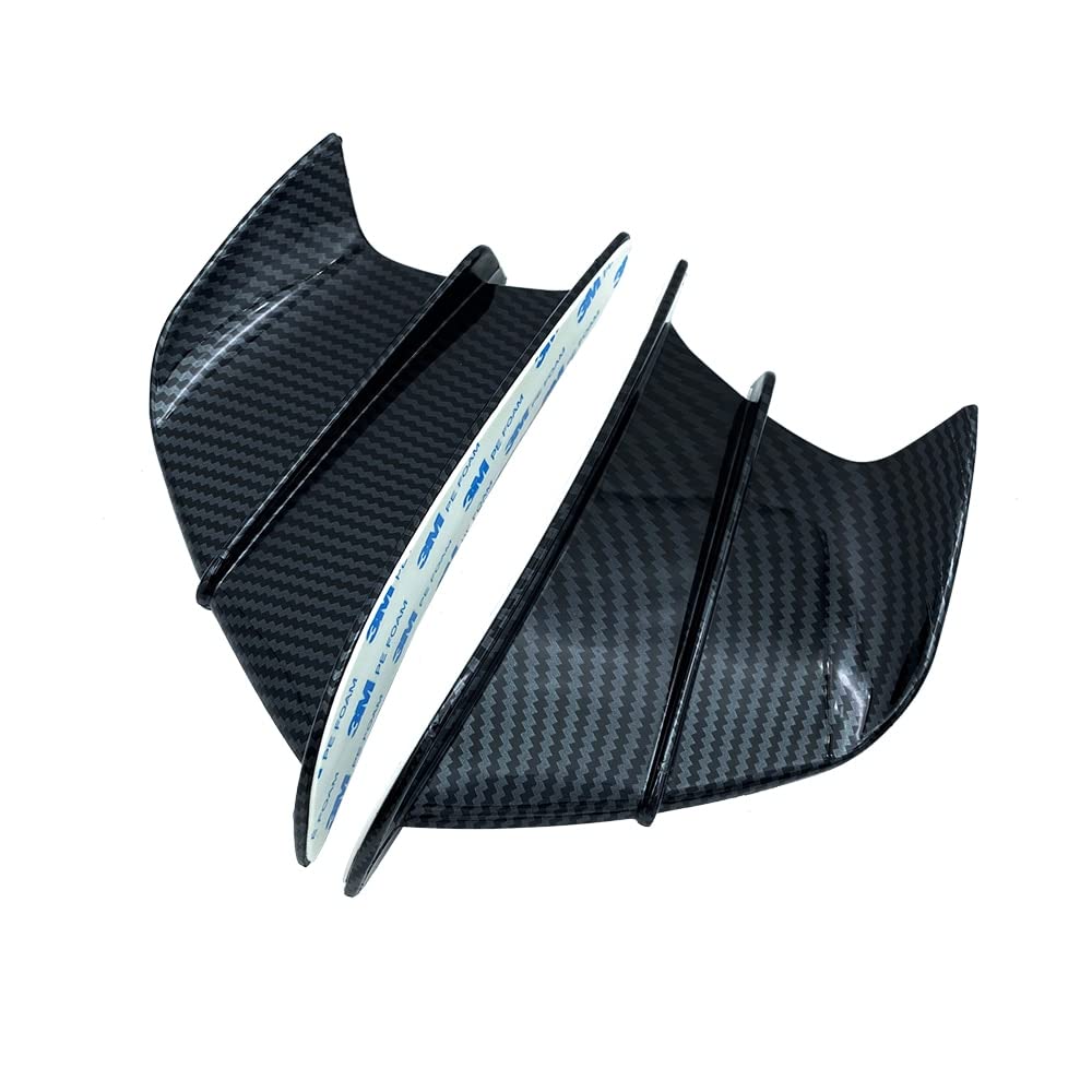 Motorradverkleidung Motorrad -Winglet aerodynamische Seitenflügelflossenspoiler -Frontverkleidung Abs Plastik for Yamaha YZF R15 YZFR15 V3 2017-2021 2019 2020 Motorradzubehör(A Gloss Carbon Fiber) von OKJSRPW