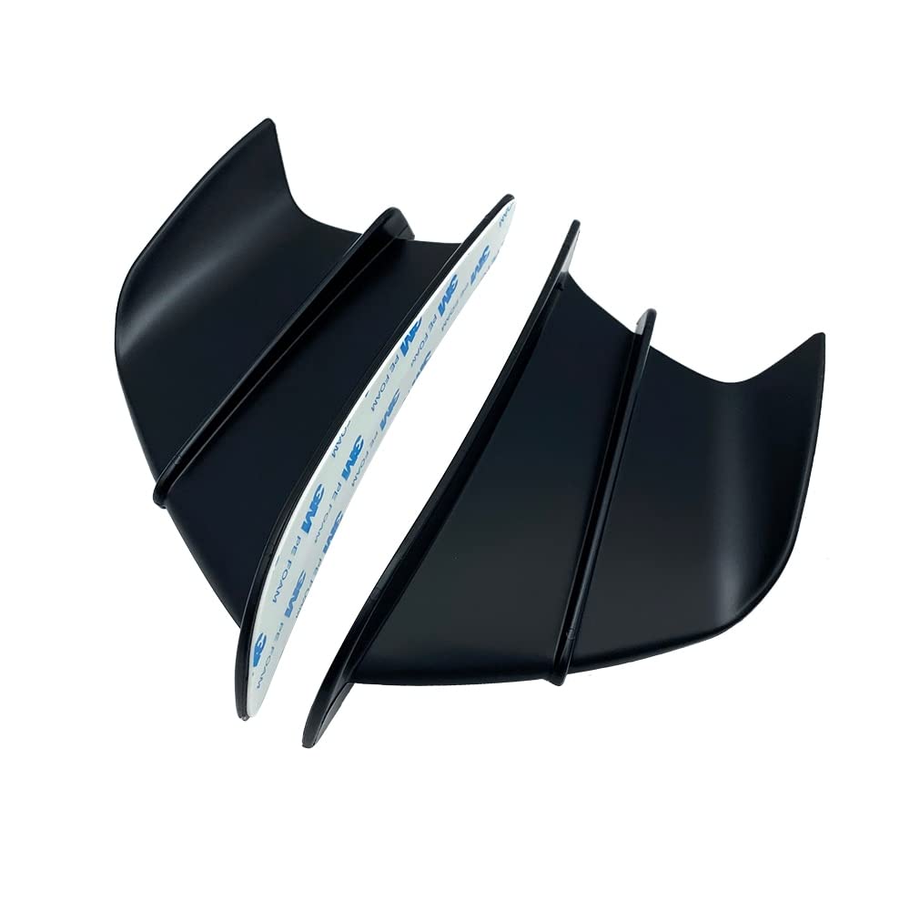 Motorradverkleidung Motorrad -Winglet aerodynamische Seitenflügelflossenspoiler -Frontverkleidung Abs Plastik for Yamaha YZF R15 YZFR15 V3 2017-2021 2019 2020 Motorradzubehör(A Matte Black) von OKJSRPW