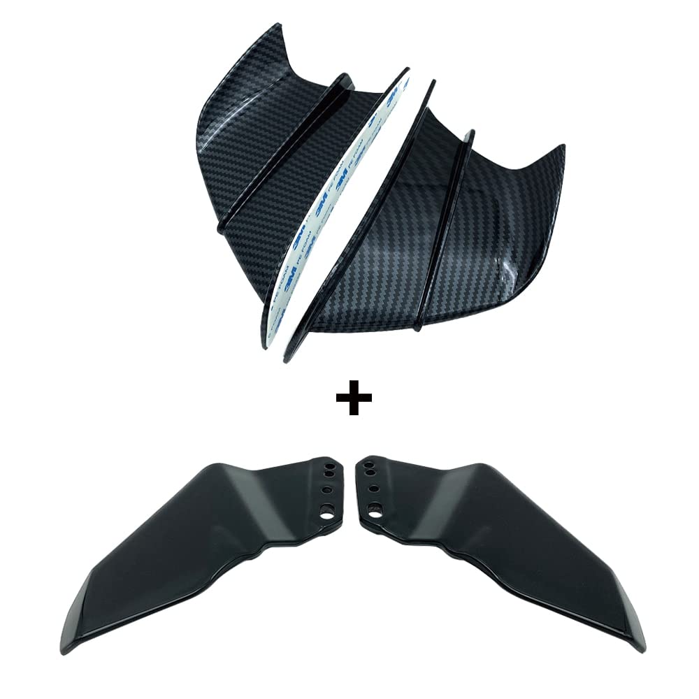 Motorradverkleidung Motorrad -Winglet aerodynamische Seitenflügelflossenspoiler -Frontverkleidung Abs Plastik for Yamaha YZF R15 YZFR15 V3 2017-2021 2019 2020 Motorradzubehör(Gloss Combination) von OKJSRPW