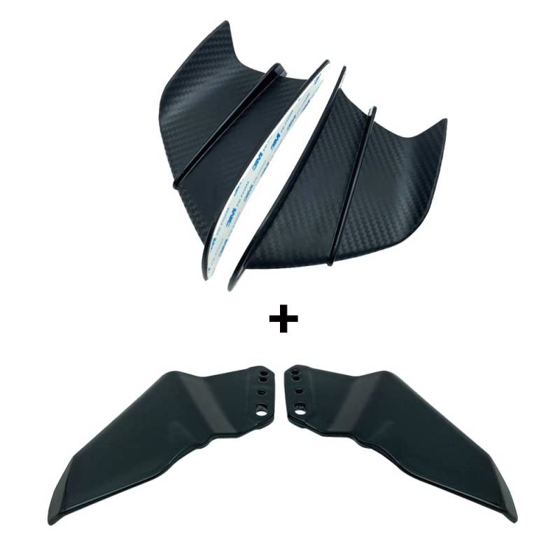 Motorradverkleidung Motorrad -Winglet aerodynamische Seitenflügelflossenspoiler -Frontverkleidung Abs Plastik for Yamaha YZF R15 YZFR15 V3 2017-2021 2019 2020 Motorradzubehör(Matte Combination) von OKJSRPW