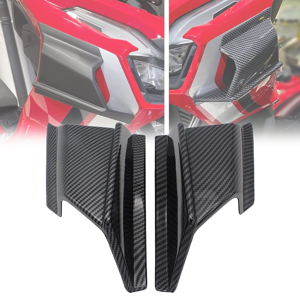 Motorradverkleidung Motorrad -Winglet aerodynamische Seitenwindflosspoiler Abs Frontverkühlungsschutzflügelabdeckung for Adv150 ADV 150 2019 2020 Motorradzubehör(Black) von OKJSRPW