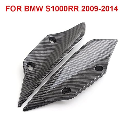 Motorradverkleidung Motorradzubehör Abs Side Winglet Kit Spoiler Winglets Verkleidung passt zu S1000RR HP4 2009-2014 2010 2012 2012 2013 Motorradzubehör(Real CarbonFiber) von OKJSRPW