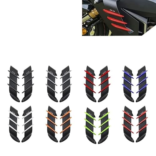 Motorradverkleidung Passt for Kawasaki ZX10R ZX-10R 2011-2022 2021 Motorradverkaufteile aerodynamisches Flügel -Kit Fester Winglet -Verkleidungsflügel Motorradzubehör(Fire red) von OKJSRPW