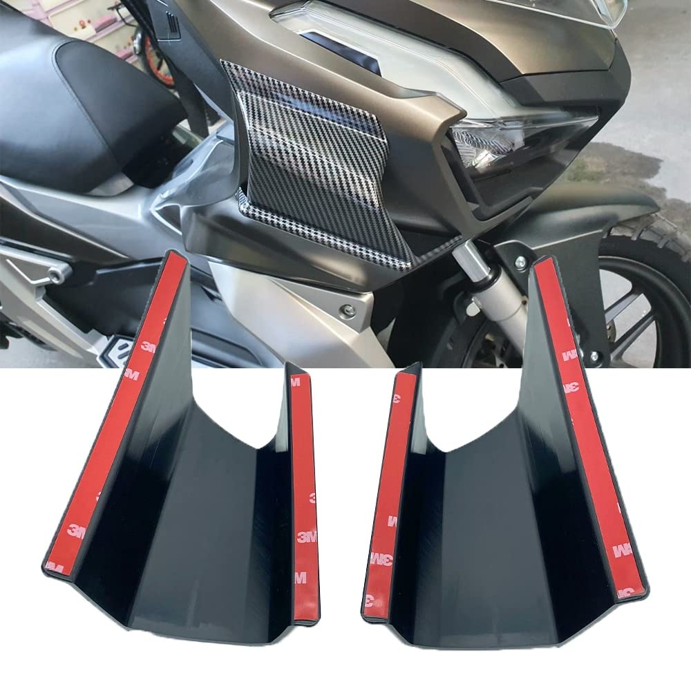 Motorradverkleidung TMAX560 TMAX530 Modifikationsteile Motorrad Abs Winglets Frontverkleidungsflossen -Spoiler -Cover for CB150 R15 R13 NMAX155 XMAX300 Motorradzubehör(Carbon Black) von OKJSRPW