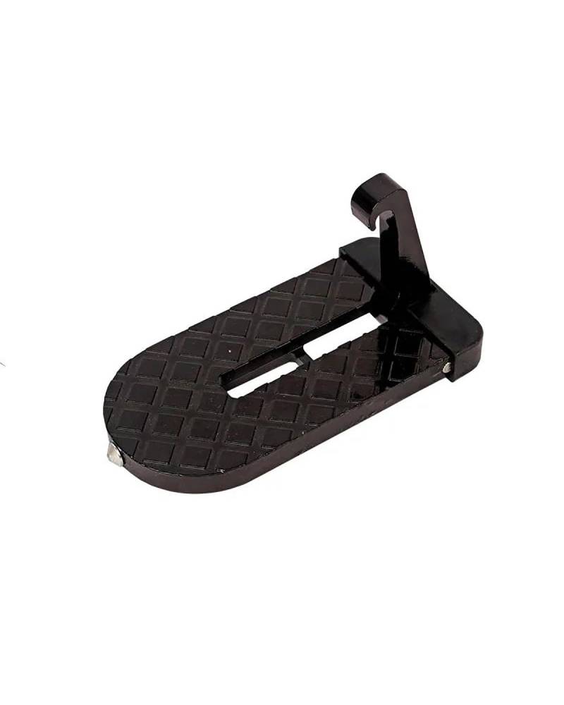 Car Door Step Faltbare Auto Dachträger Schritt Auto Tür Schritt Pedale Universal Latch Haken Fuß Pedal Aluminium Legierung Auto Zubehör Auto Trittstufe(Black 2) von OKUHGYS