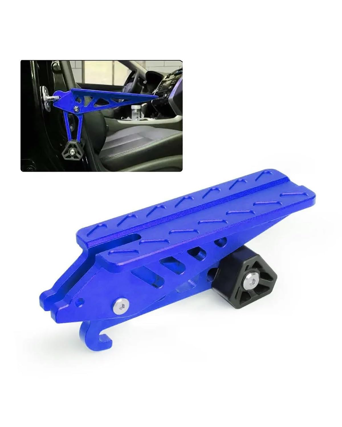 Klappbarer Auto Türpedal Universal 440 Pfund Aluminium Auto Dach Rack Schritt Fit Tür Riegel Dach Up Haken Ständer Pedale Für Die Meisten Für SUV Pickup Zubehör(Blue) von OKUHGYS