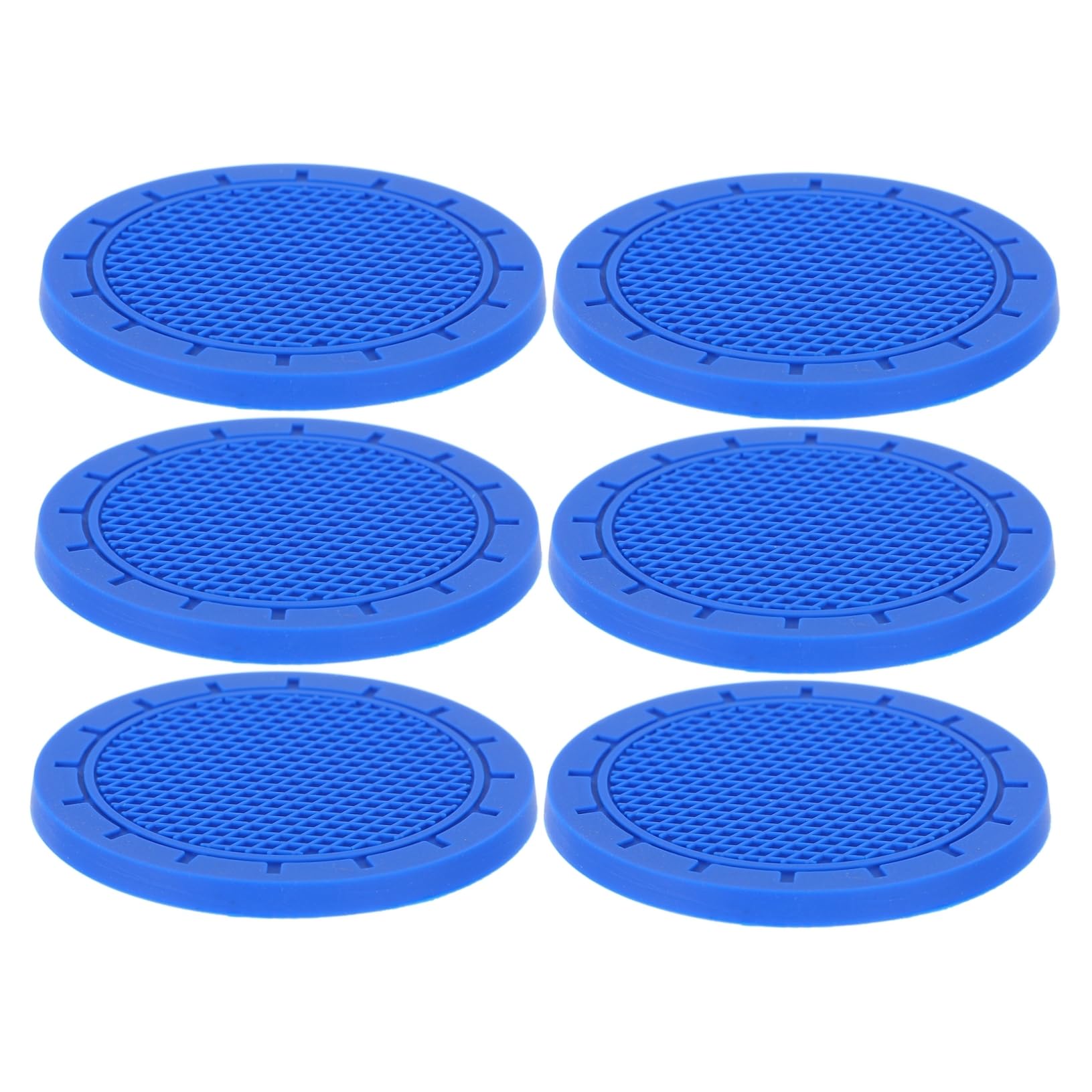 6St Untersetzer Auto Innenraum zubehör car Interior Accessories Cars Accessories Insulation Cup mat zubehör fürs Auto Autoachterbahn einfache Tassenmatte Cup-Pad PVC Blue OKUMEYR von OKUMEYR