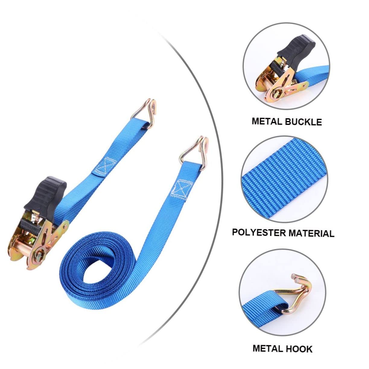 OKUMEYR 1 Satz Gurt tresorgürtel sicherungsband zwillengummi auto4parts Dachgepäckträger Nockenriemen Windenriemen LKW Ladung der Bindevorrichtung Ladungsbindevorrichtung Polyester Blue von OKUMEYR