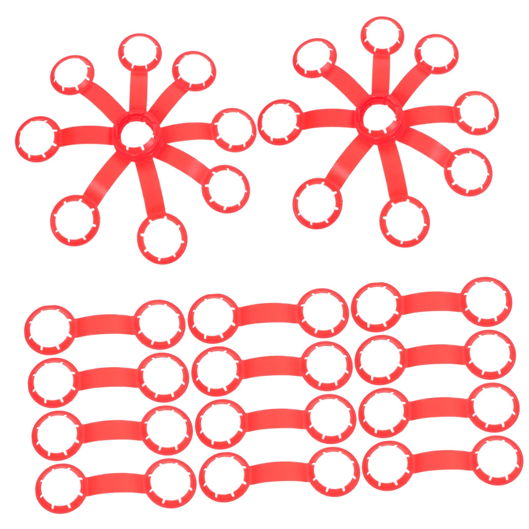 OKUMEYR 100st Schnalle Für Getränkeflaschen Träger Für Getränkedosen Dosenheber Wiederverwendbarer Getränketräger Schnallenhalter Flasche Hängende Schnalle Flaschenclip Tragegriff Rot Pp von OKUMEYR