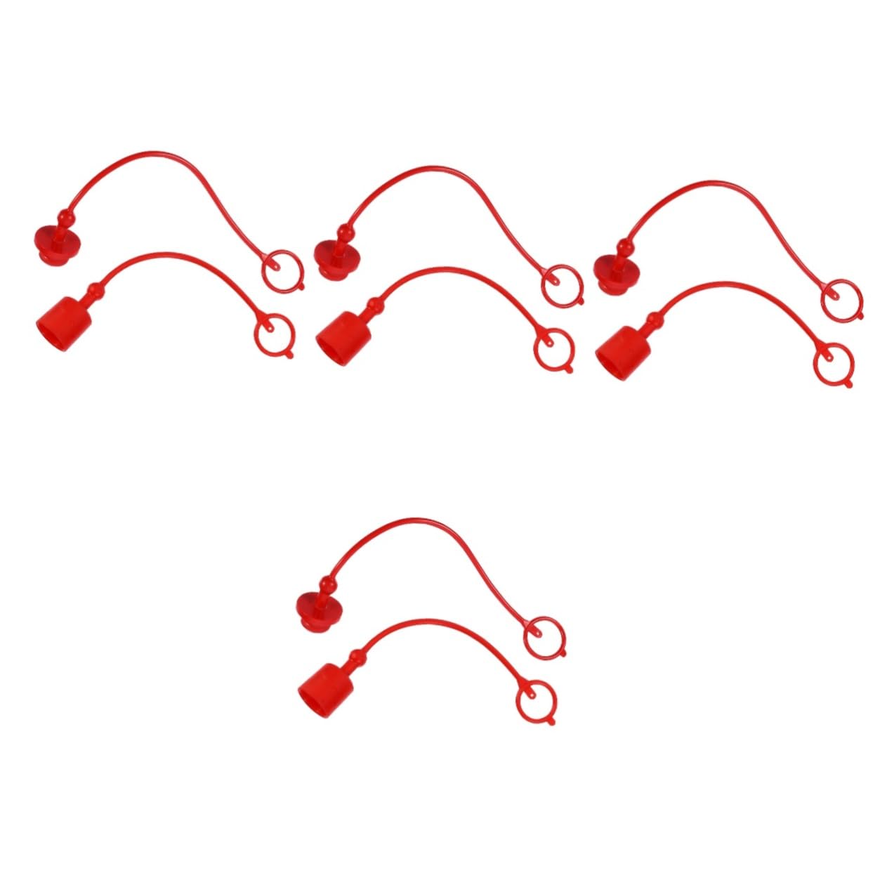 OKUMEYR 4 Sätze Stecker-Staubkappe schutzkappen tatsächl Kappen Stecker Kupplung mit Staubkappen drücken PVC-Abdeckungen für Schnelladapter professionelle Schnellkupplungs-Staubkappen rot von OKUMEYR