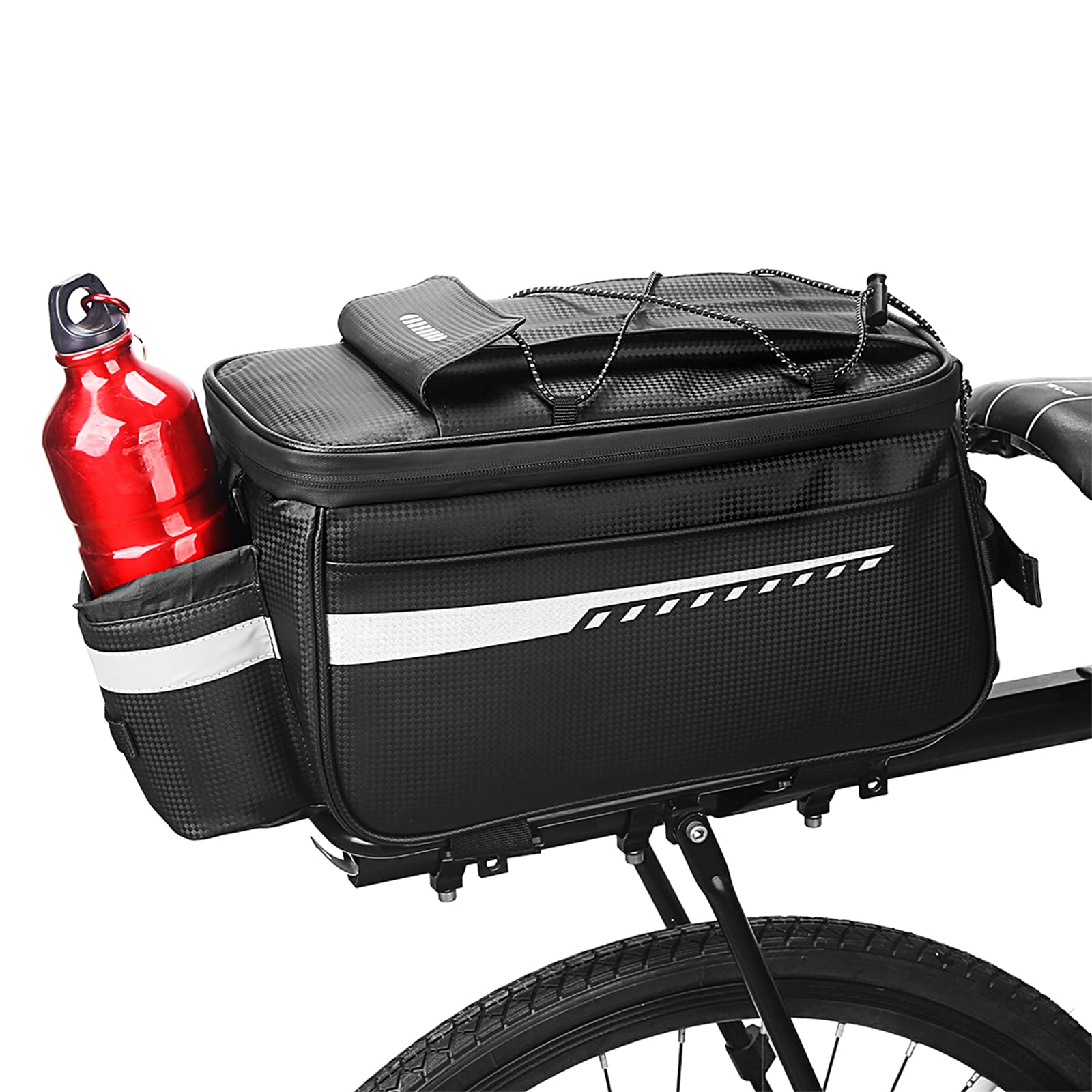 OKYUK Fahrrad Gepäckträgertasche, 8L multifunktionale Isoliertasche für Fahrrad, Stammkühltasche zur Isolierung von Lebensmitteln und Getränken, Satteltaschen für Fahrrad von OKYUK