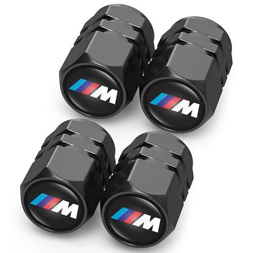 4 Stück Ventilkappen, Reifen Ventilkappen für BMW M M2 M4 M5 M6 M8 X1 X2 X3 X5 X6 M135i M240i Z4 328i X7,Ventilkappen mit Dichtung für stabilen Reifendruck, Autoventil Kappe von OLFJJILEDFA