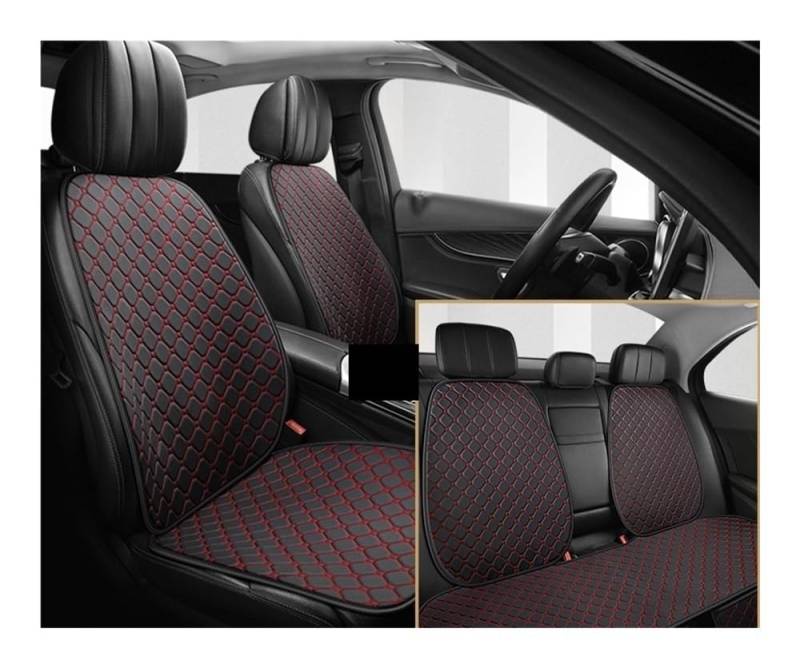 Auto-Schonbezüge Universal PU Auto 5 Sitz Sitzbezug Bequem Und Atmungsaktiv Mit Aufbewahrungstasche 7 Teilig Set - Passend Für Fünf Sitze von OLMAFD