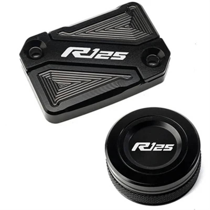 Bremsflüssigkeitsbehälter Cover Für YA&MAHA YZF R125 2008–2023, Motorrad Vorne Und Hinten, Bremsflüssigkeitsbehälter-Kappe, Zylinderabdeckung, Schutzfolie von OLMAFD