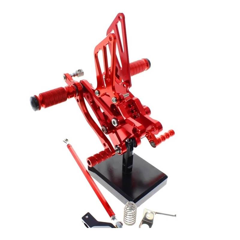 Fußrasten Pedal Fußrastenanlage Fußstütze Fußrastenpedal CNC Aluminium Motorrad Hinterfußrasten Für CBR600 F4I 2001-2007 2006 2005 2004 2003 2002 von OLMAFD