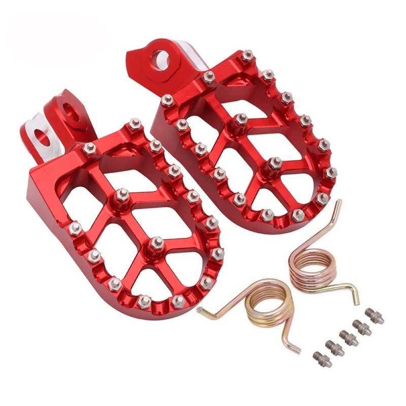 Fußrasten Pedal Motocross CNC Aluminium Fußrasten Stützen Pedal Fußrasten Fußstützen Für Su&zuki RMZ 250 450 RMZ250 RMZ450 Off-Road Motorrad von OLMAFD