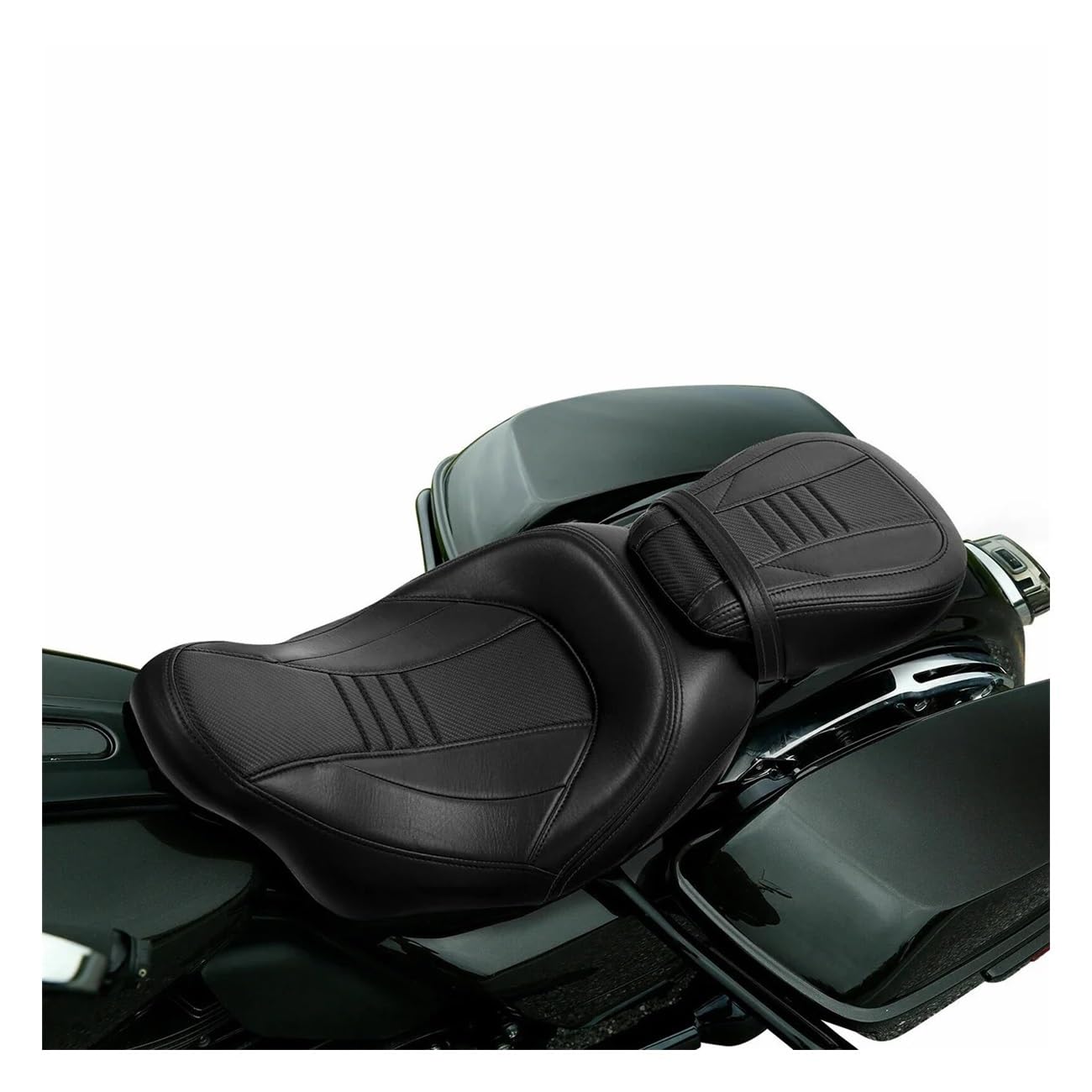 Motorrad Soziussitz Motorrad 2-Up Fahrer Passagier Low Profile Sitz Für Ha&rley Für Touring Für Straße Für Glide Für Road King 09-22 2020 2021 von OLMAFD