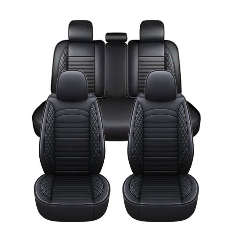 OLMAFD Auto-Schonbezüge Universal 11-teiliges Set Mit 5 Sitzen PU-Sitzbezügen Komplettem Sitzbezug Vorderer Und Hinterer Sitzkissenbezug Für Limousine SUV Pick-Up Truck von OLMAFD