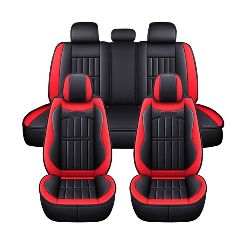 OLMAFD Auto-Schonbezüge Universal 11PCS 5 Sitze Autositzbezüge Autos Sitzbezüge Schutz Kissen Deluxe PU Vorne + Hinten Komplettes Set SUV LKW von OLMAFD