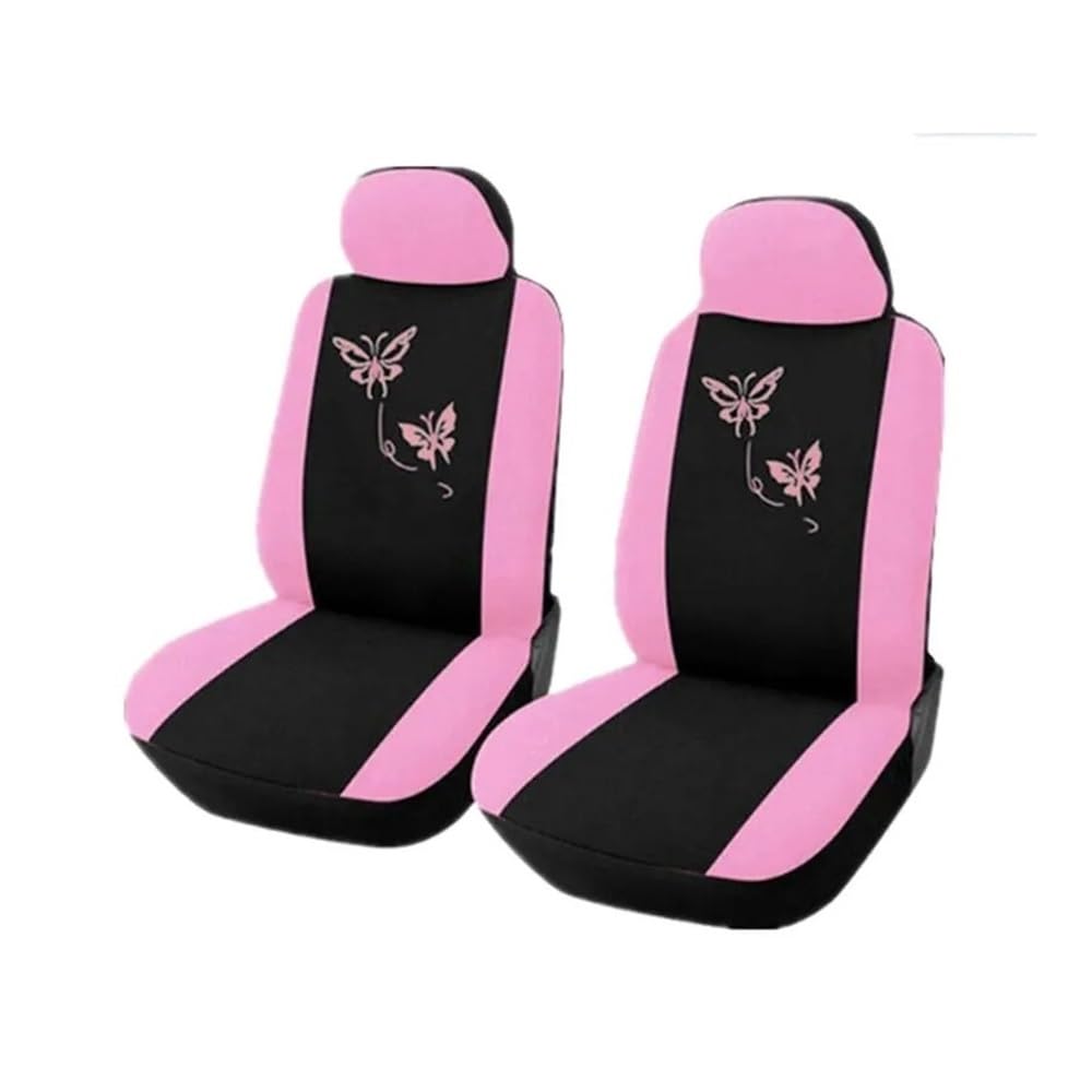 OLMAFD Auto-Schonbezüge Universal 9/4 Teile/Satz Auto Sitzbezug Kissen Universal Autos Sitz Innenausstattung Universal Abdeckungen Stickerei Stil Rosa Lila von OLMAFD