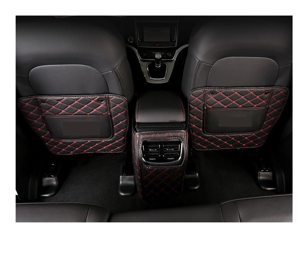 OLMAFD Auto-Schonbezüge Universal Für Haval M6 Plus 2022 2023 2024 Auto Sitz Rückenlehne Anti Kick Pad Schutz Armlehne Box PU Schutz Stuhl von OLMAFD