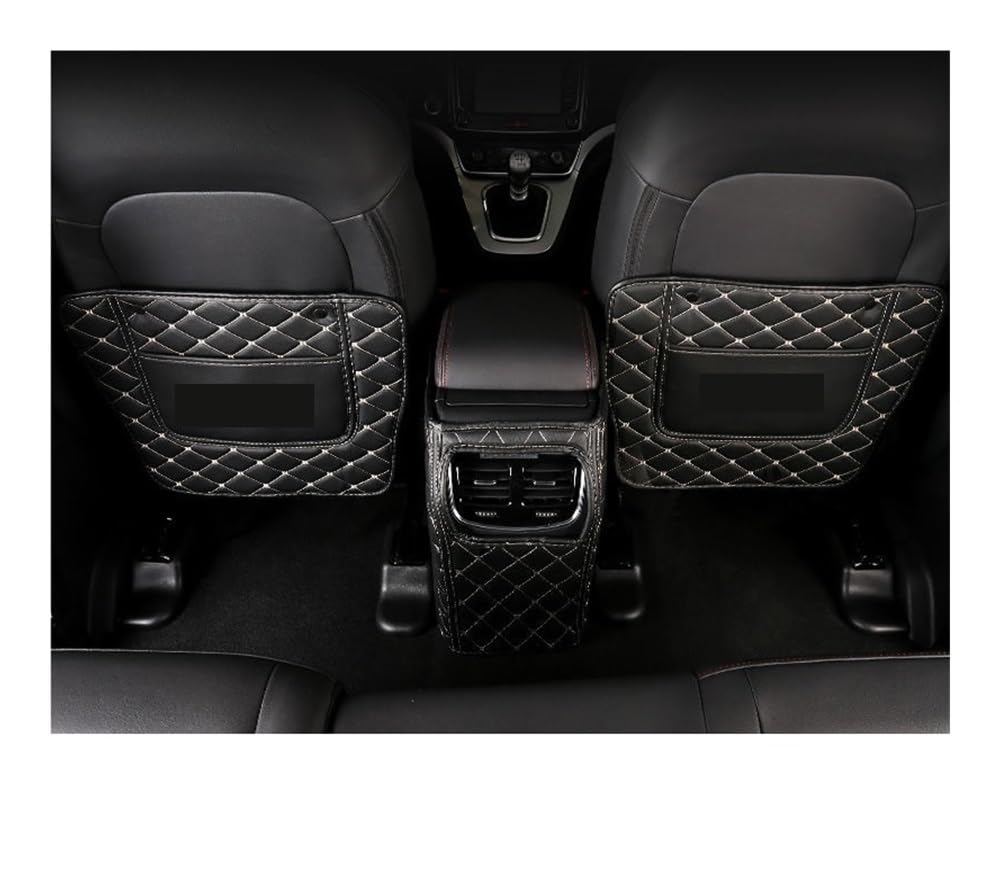 OLMAFD Auto-Schonbezüge Universal Für Haval M6 Plus 2022 2023 2024 Auto Sitz Rückenlehne Anti Kick Pad Schutz Armlehne Box PU Schutz Stuhl von OLMAFD