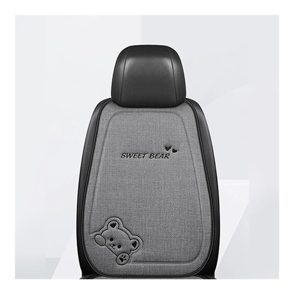 OLMAFD Auto-Schonbezüge Universal Luxus Auto Sitzkissen Leinen Cartoon Bär Frauen Nette Anti-Slip Atmungsaktive Auto Sitz Schützen Kissen Abdeckung Universal von OLMAFD