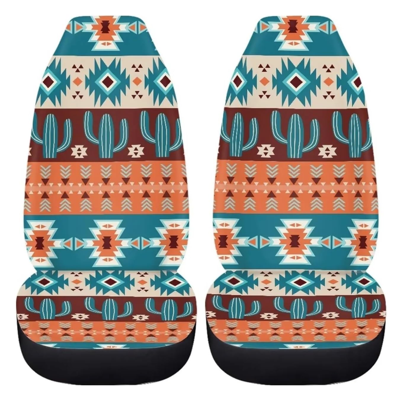 OLMAFD Auto-Schonbezüge Universal Native Turtles Folk Patterns Autositzbezüge-Set 2-teilig Vordersitzschutz-Zubehör Für Universelle Auto- SUV- Van- Und LKW-Größe von OLMAFD