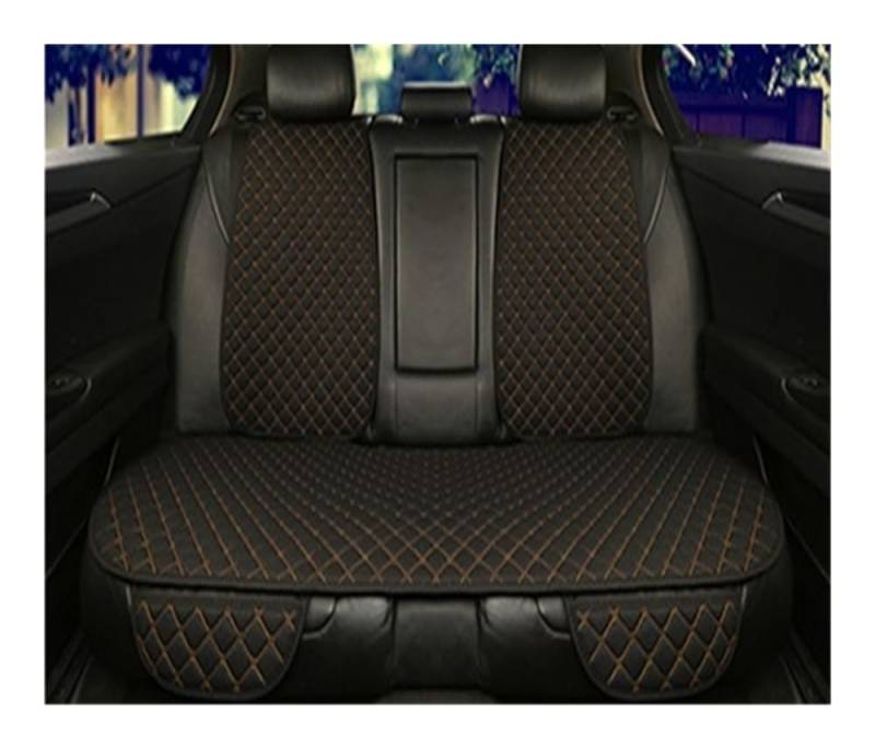 OLMAFD Auto-Schonbezüge Universal Universal Auto Sitz Abdeckung Protector Leinen Vorne Hinten Zurück Flachs Sommer Kissen Pad Matte Limousine SUV Pick-up Auto Innen Zubehör von OLMAFD