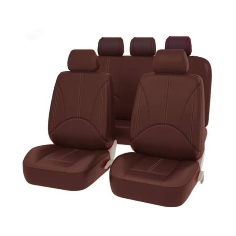 OLMAFD Auto-Schonbezüge Universal Universal Vorne/Hinten/Full Set Abdeckung PU Auto Sitz Abdeckung Auto Schützen Kissen Pad Für LKW Kleine Auto Sitzbezüge Set von OLMAFD