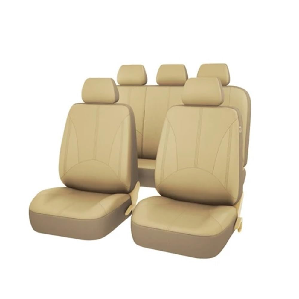 OLMAFD Auto-Schonbezüge Universal Universal Vorne/Hinten/Full Set Abdeckung PU Auto Sitz Abdeckung Auto Schützen Kissen Pad Für LKW Kleine Auto Sitzbezüge Set von OLMAFD