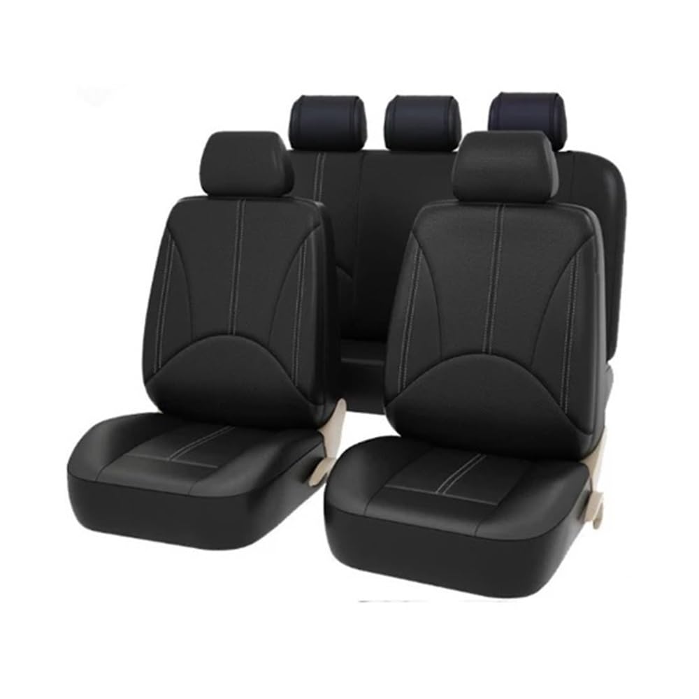 OLMAFD Auto-Schonbezüge Universal Universal Vorne/Hinten/Full Set Abdeckung PU Auto Sitz Abdeckung Auto Schützen Kissen Pad Für LKW Kleine Auto Sitzbezüge Set von OLMAFD