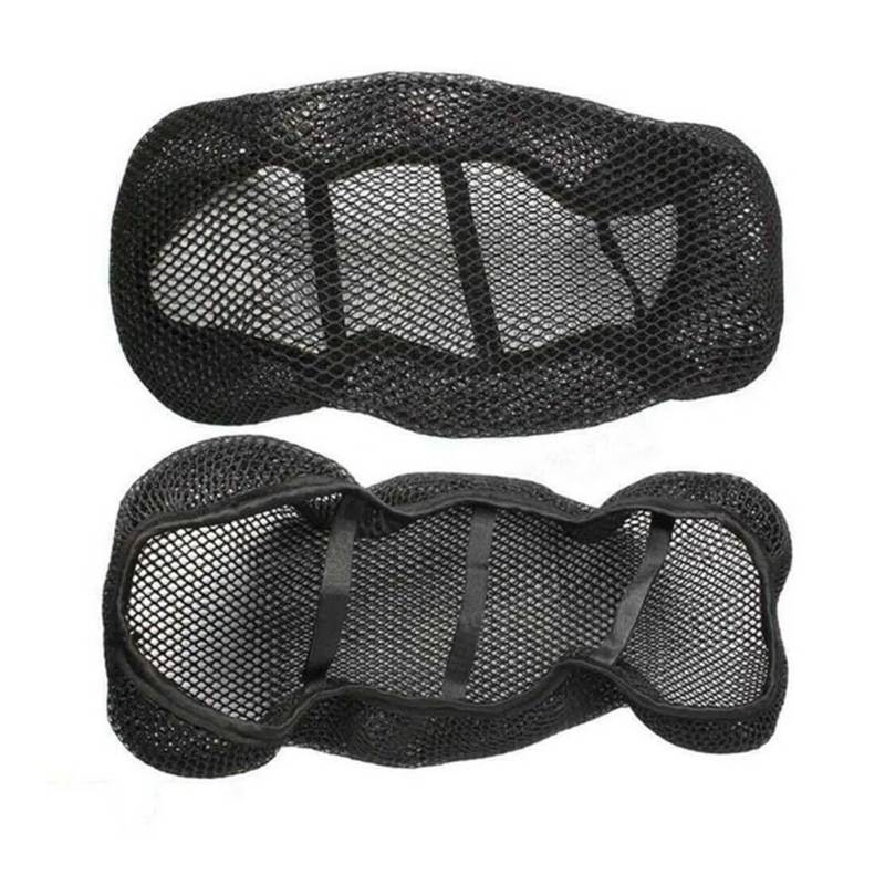 OLMAFD Kissen Sitzbankbezug Motorrad Licht Atmungsaktive Sitzbezug Pads Polyester Mesh Motorrad Schwarz Anti-Rutsch-Kissen Mesh Net Auto Zubehör von OLMAFD