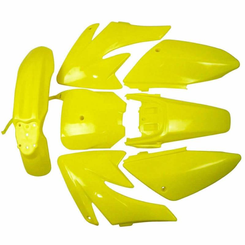 Seitenverkleidungen Winglets Komplette Verkleidungs-Kits, Kunststoff-Verkleidung, Kotflügel, Motorrad-Kotflügel, Karosserie-Abdeckung für CRF70 150 cc, 160 cc, Pit Dirt Bike von OLMAFD