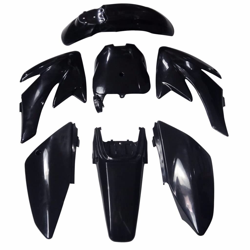 Seitenverkleidungen Winglets Komplette Verkleidungs-Kits, Kunststoff-Verkleidung, Kotflügel, Motorrad-Kotflügel, Karosserie-Abdeckung für CRF70 150 cc, 160 cc, Pit Dirt Bike von OLMAFD