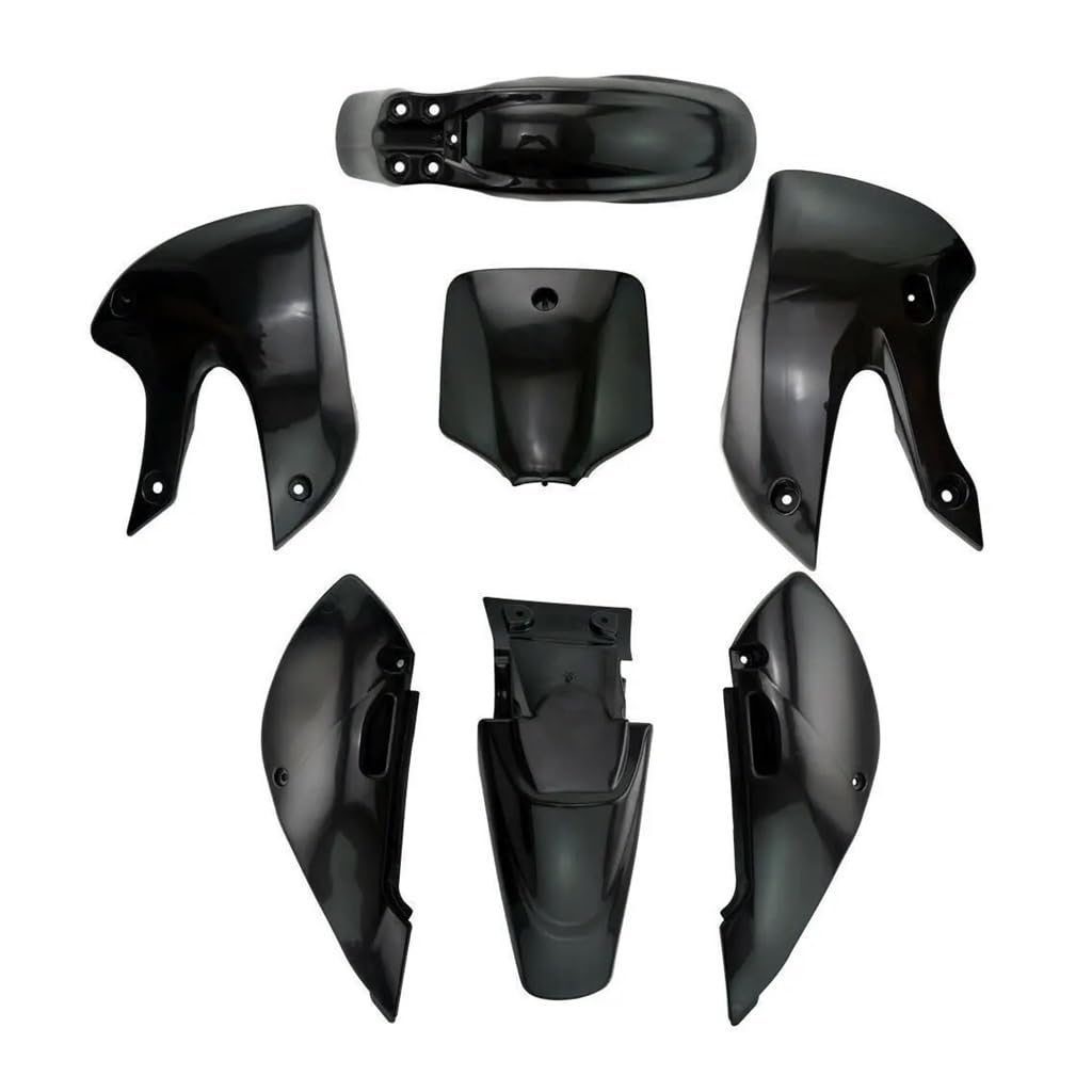 Seitenverkleidungen Winglets Motorrad-Karosserieaufkleber oder Schwarze Kunststoffverkleidung, Kotflügel oder Sitz für Ka&wasaki KLX110 KX65 Dirt Pit Bike 125 140cc von OLMAFD