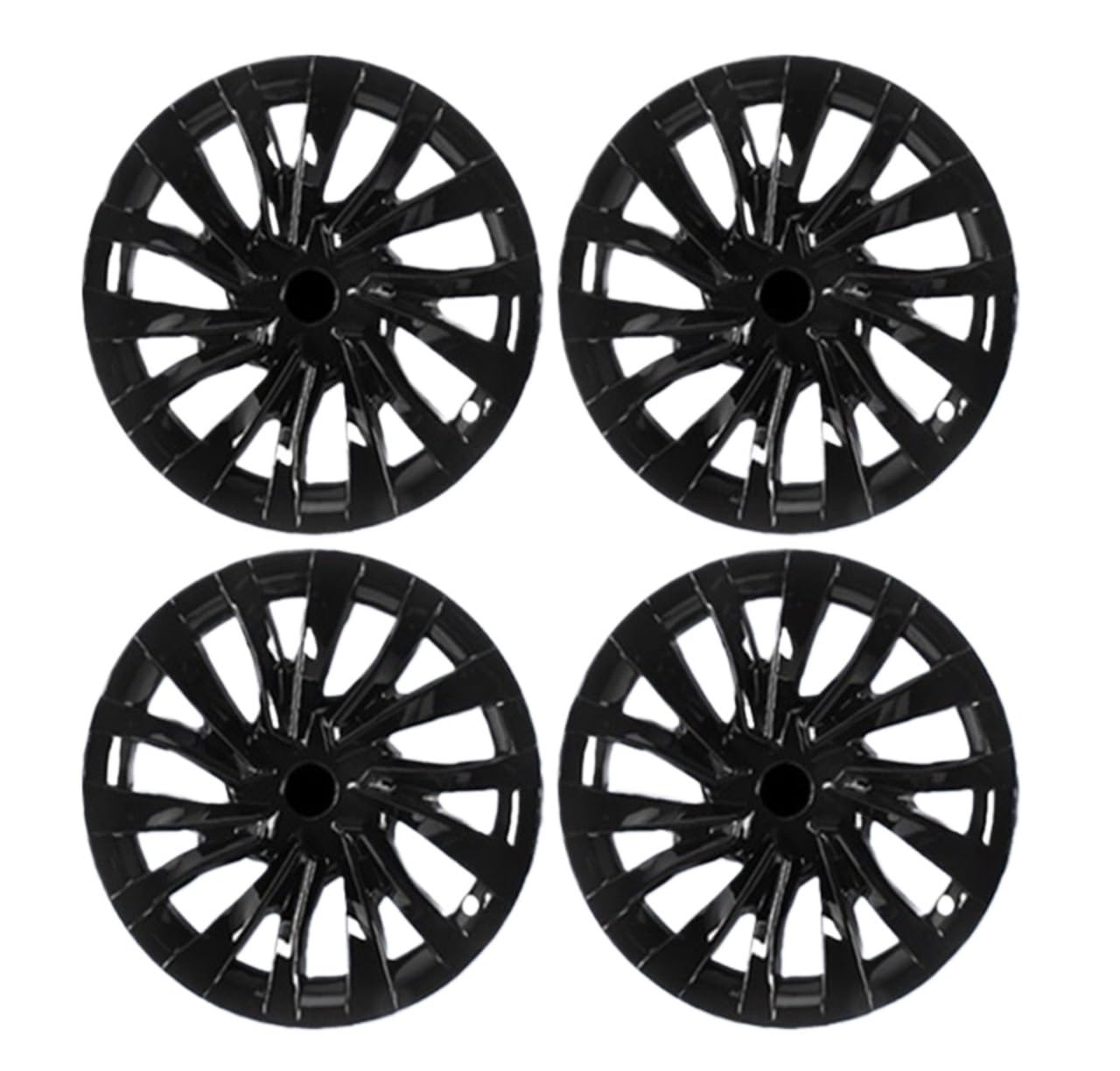 OLMLABC 4PCS Radkappen Auto 18 Zoll for Tesla Model 3 Highland 2024 Ersatz-Radkappe Automobil Vollfelgenabdeckung Zubehör Radkappe(Bright Black) von OLMLABC