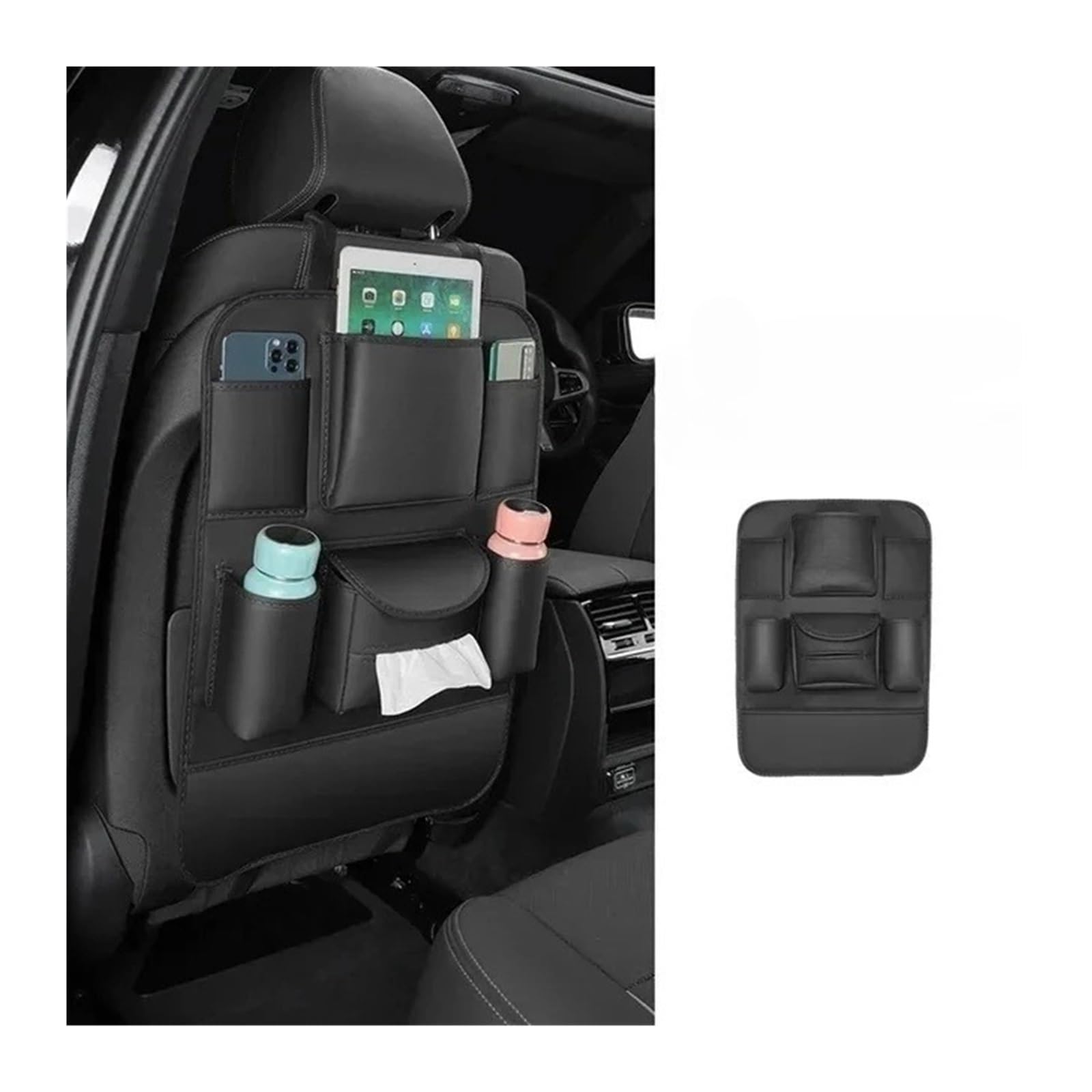 OLMLABC Kompatibel for Audi A3 A4 A5 A6 A7 A8 Q3 Q5 Q7 Q8 TT S3 S4 S5 S6 RS3 RS4 Autositz Organizer Sitzlehne Aufbewahrungstasche Anti-Kick Pad Zubehör(Customize Logo) von OLMLABC