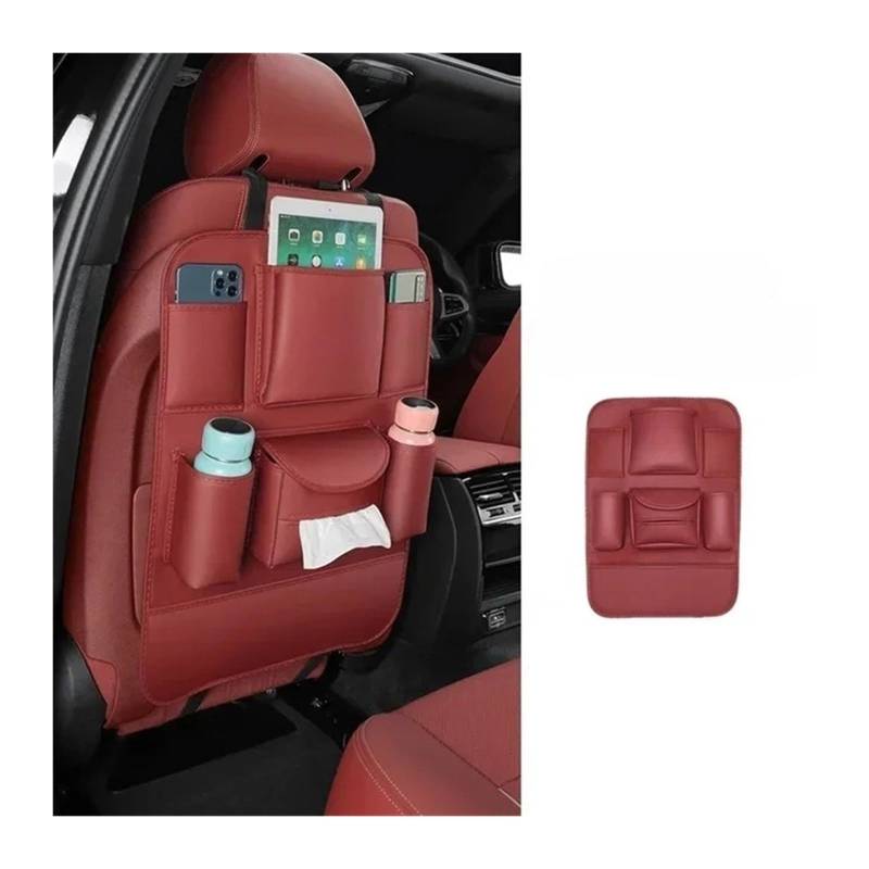 OLMLABC Kompatibel for Audi A3 A4 A5 A6 A7 A8 Q3 Q5 Q7 Q8 TT S3 S4 S5 S6 RS3 RS4 Autositz Organizer Sitzlehne Aufbewahrungstasche Anti-Kick Pad Zubehör(Red1) von OLMLABC