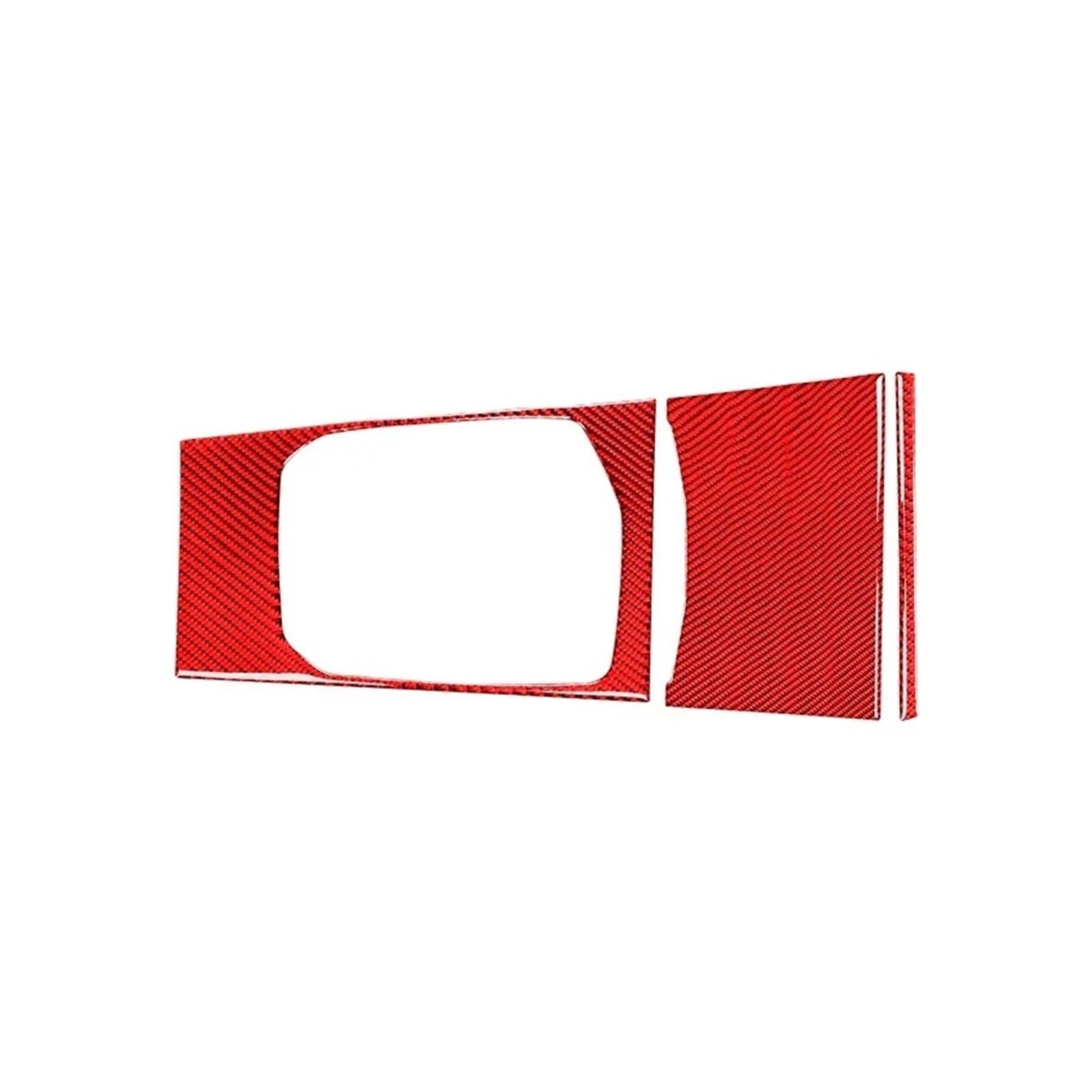 OLMLABC Kompatibel for BMW 3er G20 G28 2019–2020, Zubehör, Kohlefaser, Auto-Zentralschalttafel, Getränkehalter, Aufbewahrungsbox, Verkleidungsabdeckung(Style C(Red)) von OLMLABC