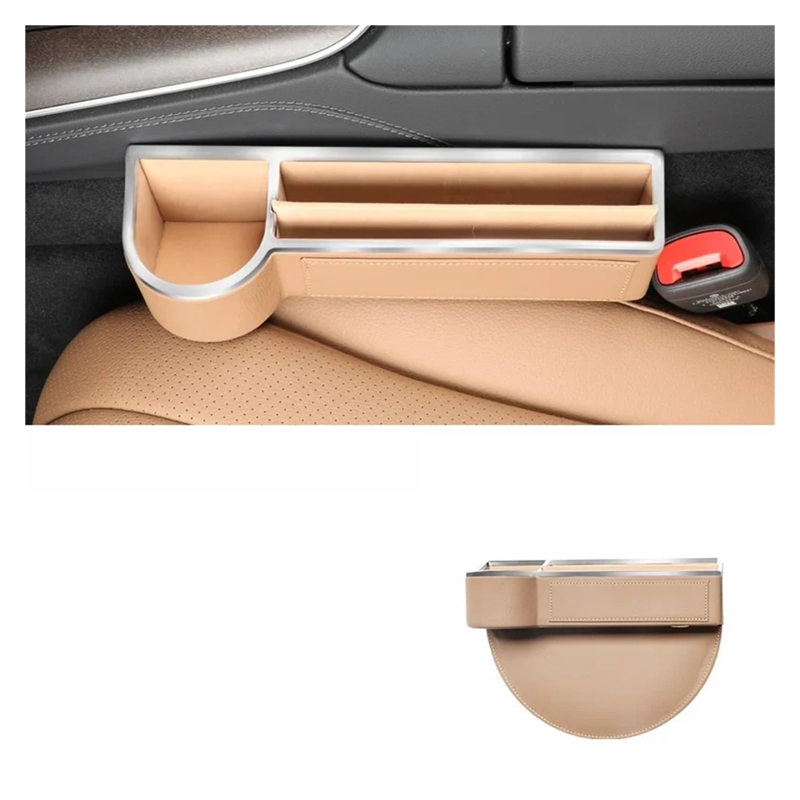 OLMLABC Kompatibel for Mercedes-Benz E-Klasse E260L E300L 2024 Autositz-Aufbewahrungsbox, tragbare Organizer-Tasche, Innenzubehör(Brown 1pc) von OLMLABC